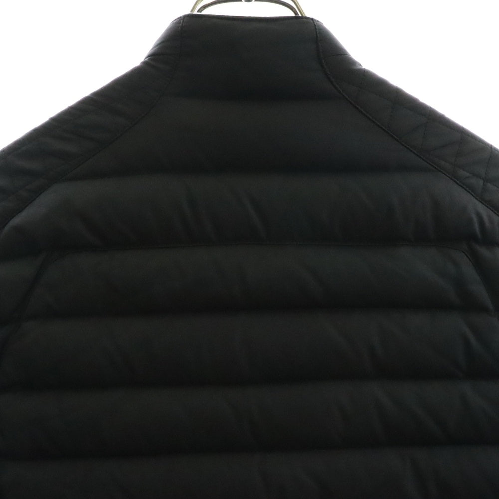 BALMAIN(バルマン) キルティング ノーカラー ジップデザイン バイカー ダウンジャケット ブラック