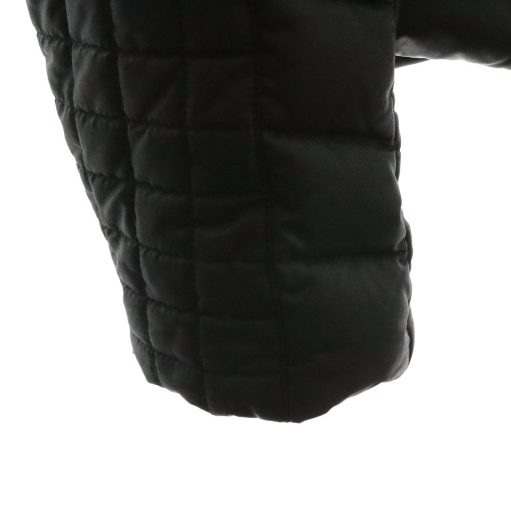 BALMAIN(バルマン) キルティング ノーカラー ジップデザイン バイカー ダウンジャケット ブラック