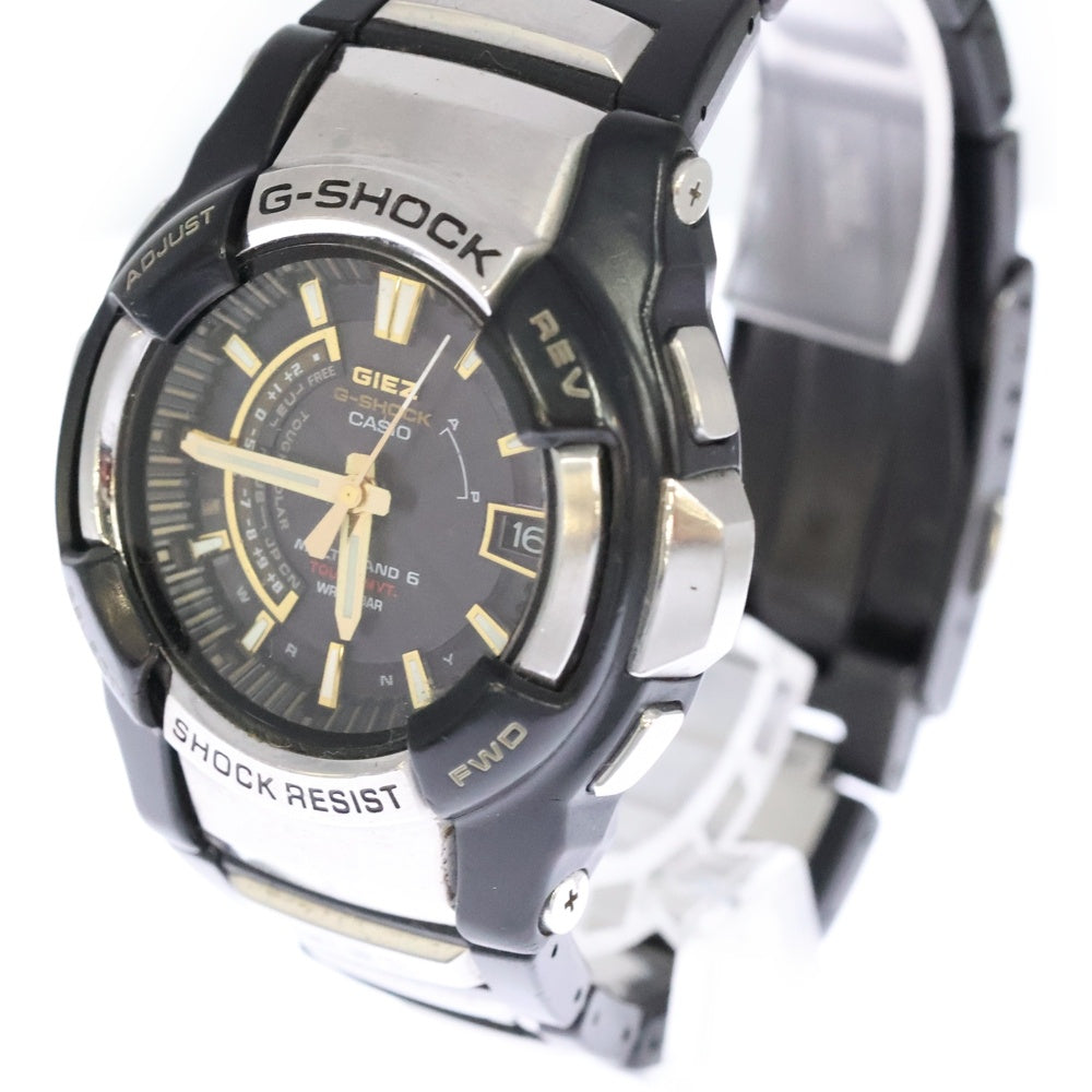 CASIO G-SHOCK(カシオ ジーショック) G-SHOCK ジーショック GIEZ SS/ソーラー 黒文字盤 ステンレススチール ウォッチ 腕時計 ブラック/シルバー GS-1200-9AJF