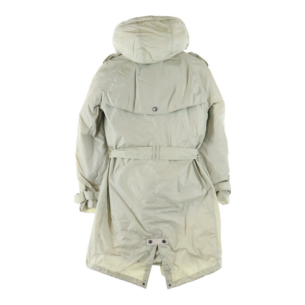 BURBERRY(バーバリー) 裏地ノバチェック柄 アンサンブル ナイロン 中綿 フーデッド ジップアップ ジャケット スナップボタン トレンチコート ベージュ 3667560