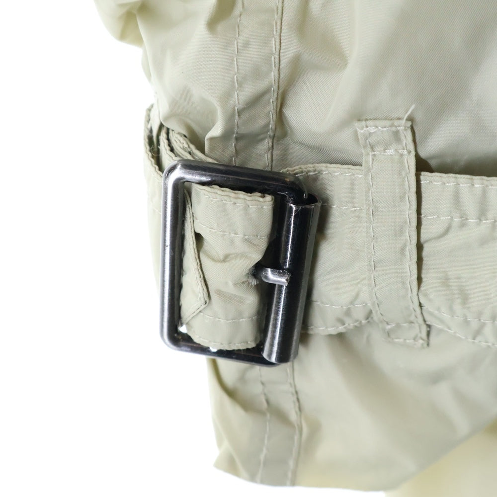 BURBERRY(バーバリー) 裏地ノバチェック柄 アンサンブル ナイロン 中綿 フーデッド ジップアップ ジャケット スナップボタン トレンチコート ベージュ 3667560