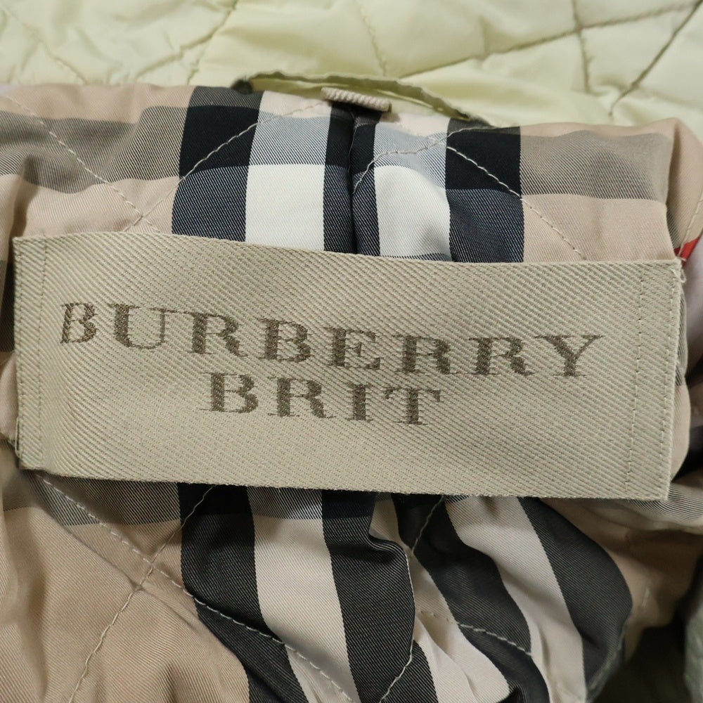 BURBERRY(バーバリー) 裏地ノバチェック柄 アンサンブル ナイロン 中綿 フーデッド ジップアップ ジャケット スナップボタン トレンチコート ベージュ 3667560
