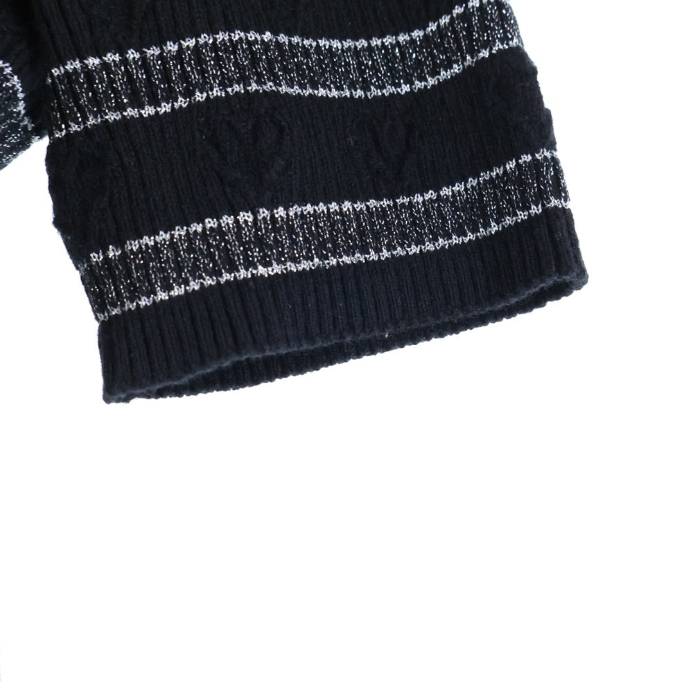 CHANEL(シャネル) ココマークボーダー半袖ニット ブラック レディース P73505K10522