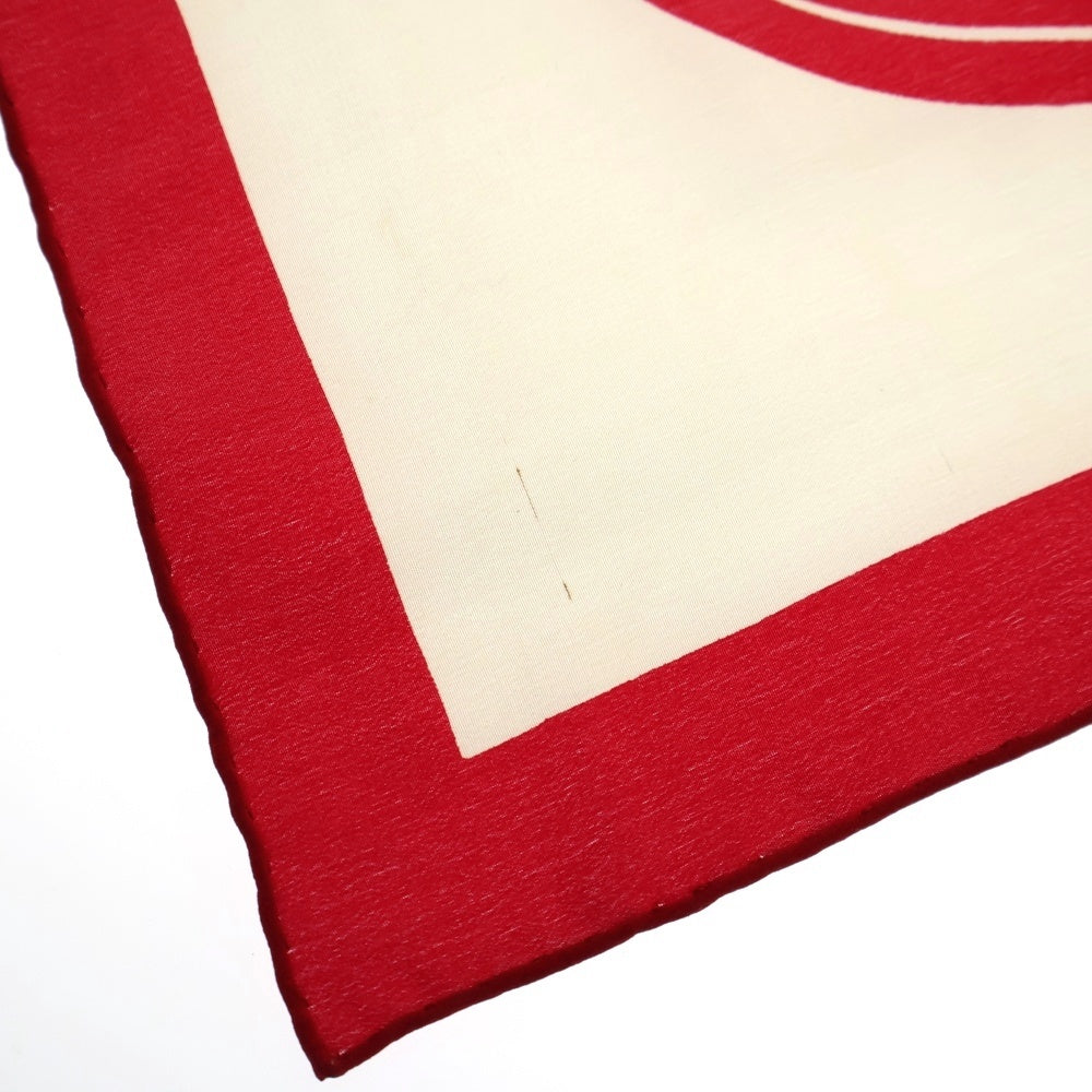 CHANEL(シャネル) ココマーク チェーンモチーフ スカーフ ピンク×アイボリー