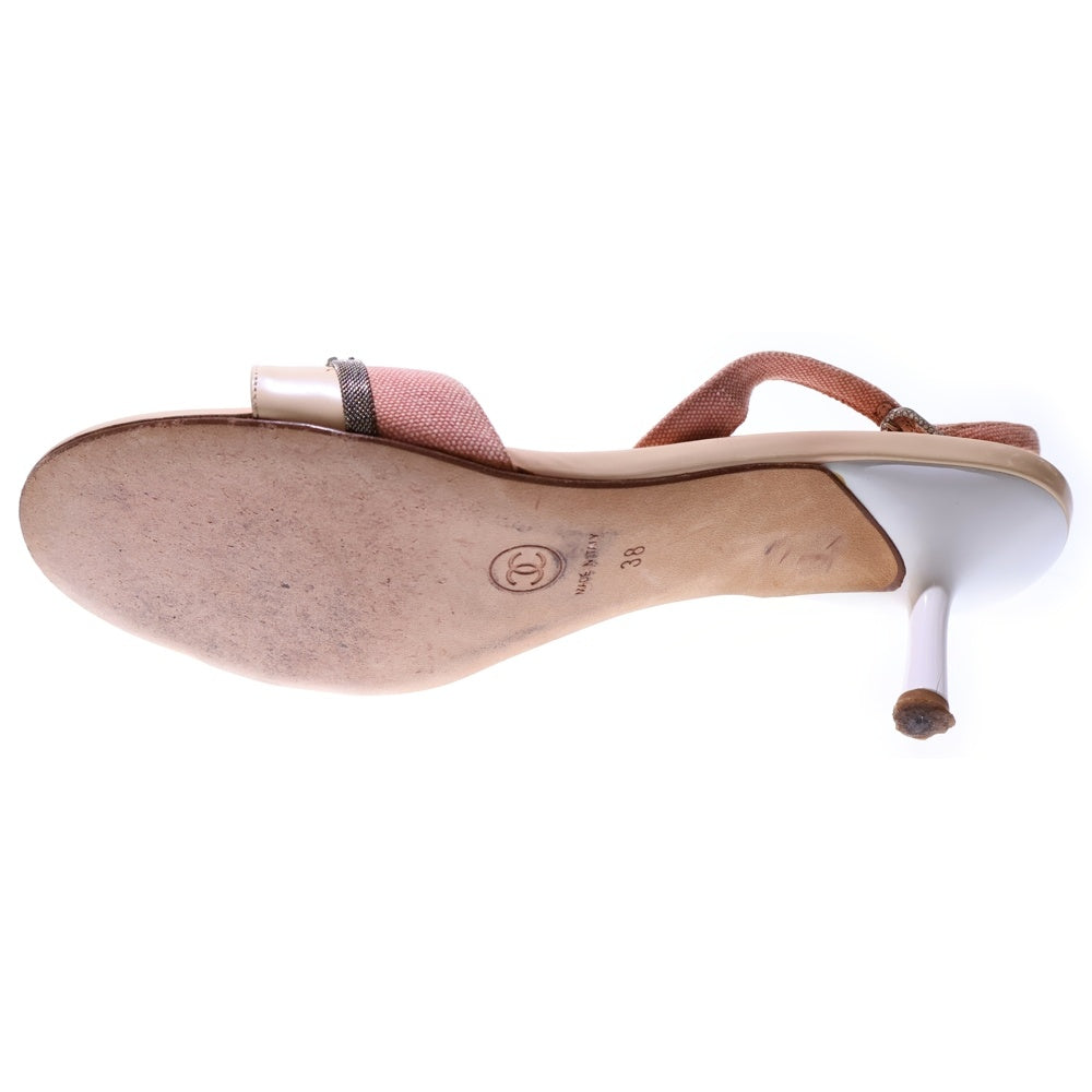 CHANEL(シャネル) ココマーク スター ラインストーン ベルト ストラップ ヒール サンダル シューズ ピンク レディース