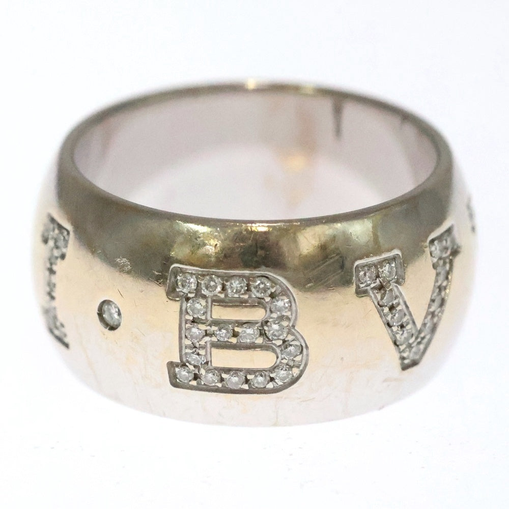 BVLGARI(ブルガリ) モノロゴ ダイヤモンド リング ホワイトゴールド Au750WG 指輪 ジュエリー
