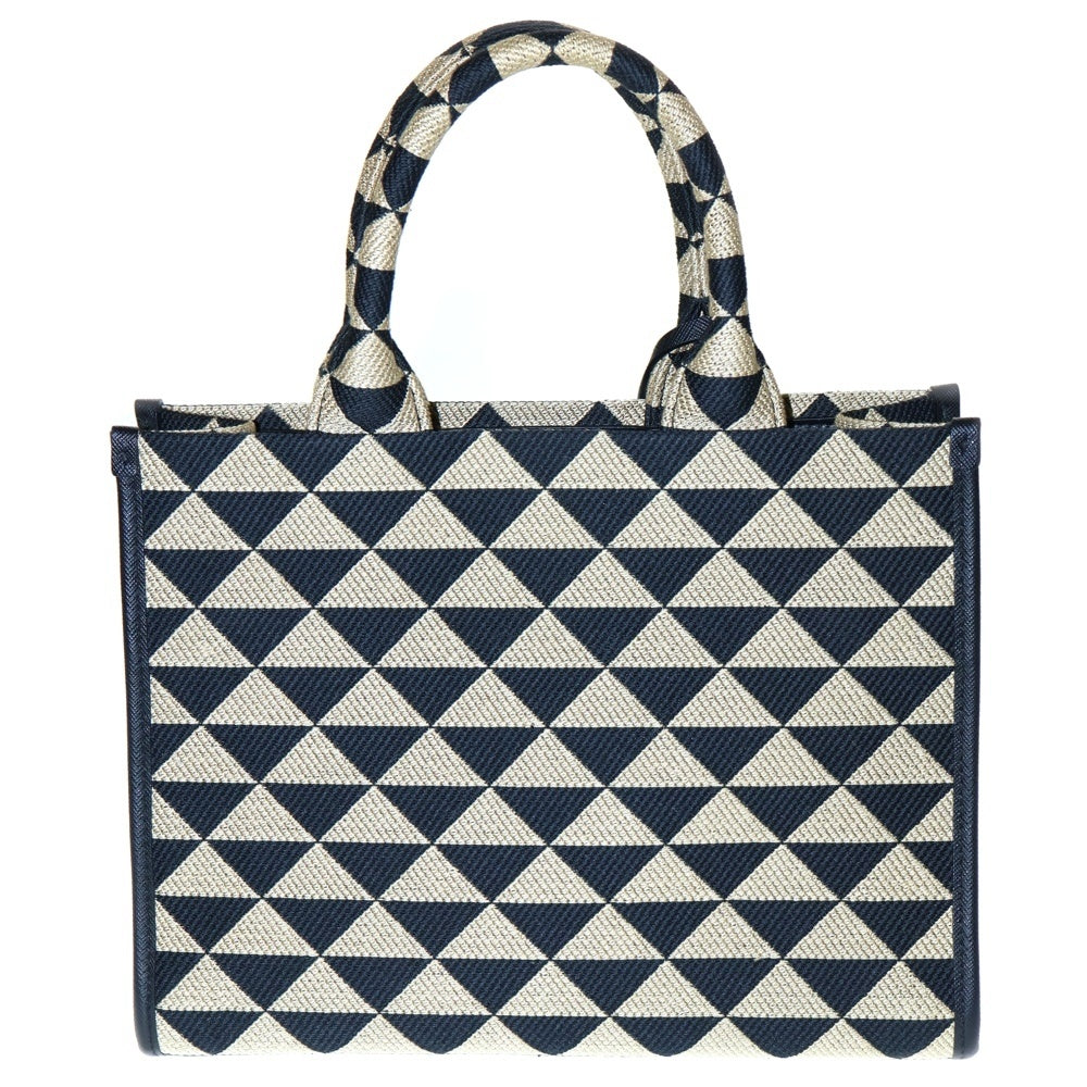 PRADA(プラダ) シンボル エンプロイダリー スモール 2wayハンドバッグ ブラック サフィアーノ×ファブリック 1BA354