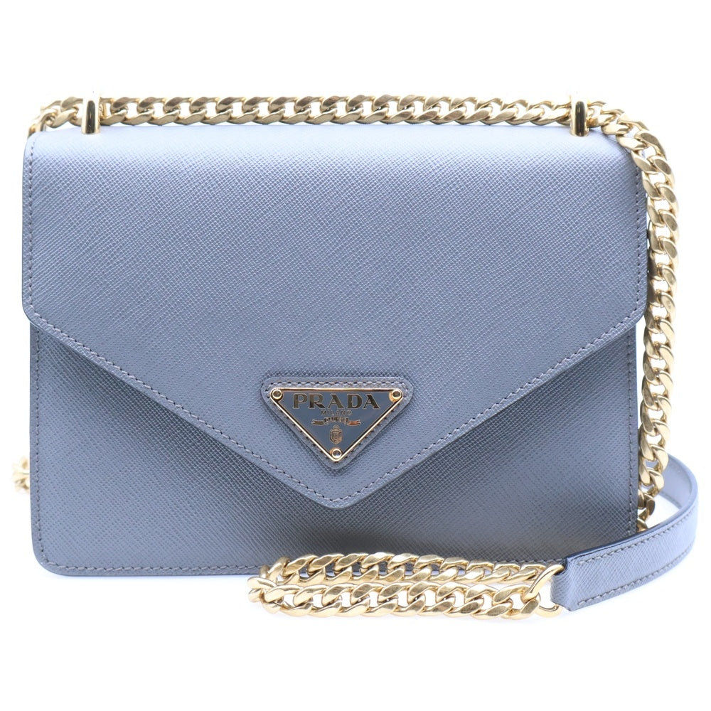 PRADA プラダ チェーンショルダーバッグ シープスキン シアリング ベ