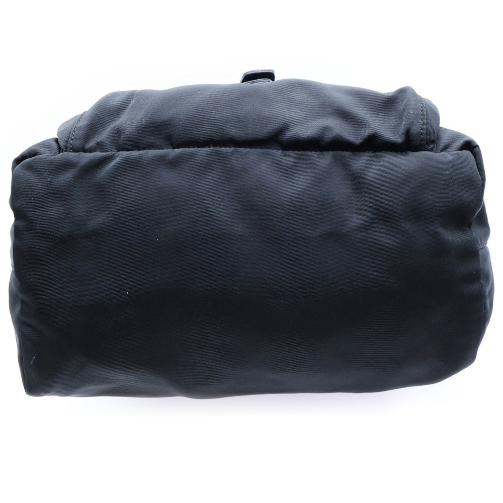 PRADA(プラダ) テスートナイロン レザー トライアングルロゴプレート ショルダーバッグ シルバー金具 ブラック B5469F