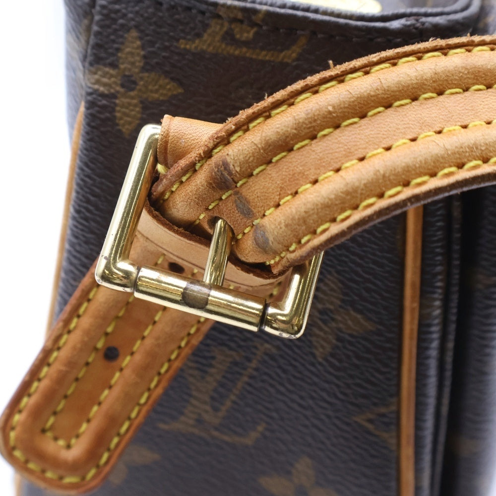 LOUIS VUITTON(ルイヴィトン) モノグラム ヴィバ シテMM ハンドバッグ ワンショルダーバッグ ブラウン レザー×PVC M51164 ゴールド金具