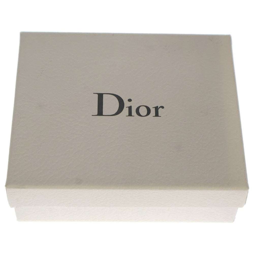 Christian Dior(クリスチャンディオール) サドル トロッター キーケース キーホルダー バッグチャーム ブラック キャンバス シルバー金具