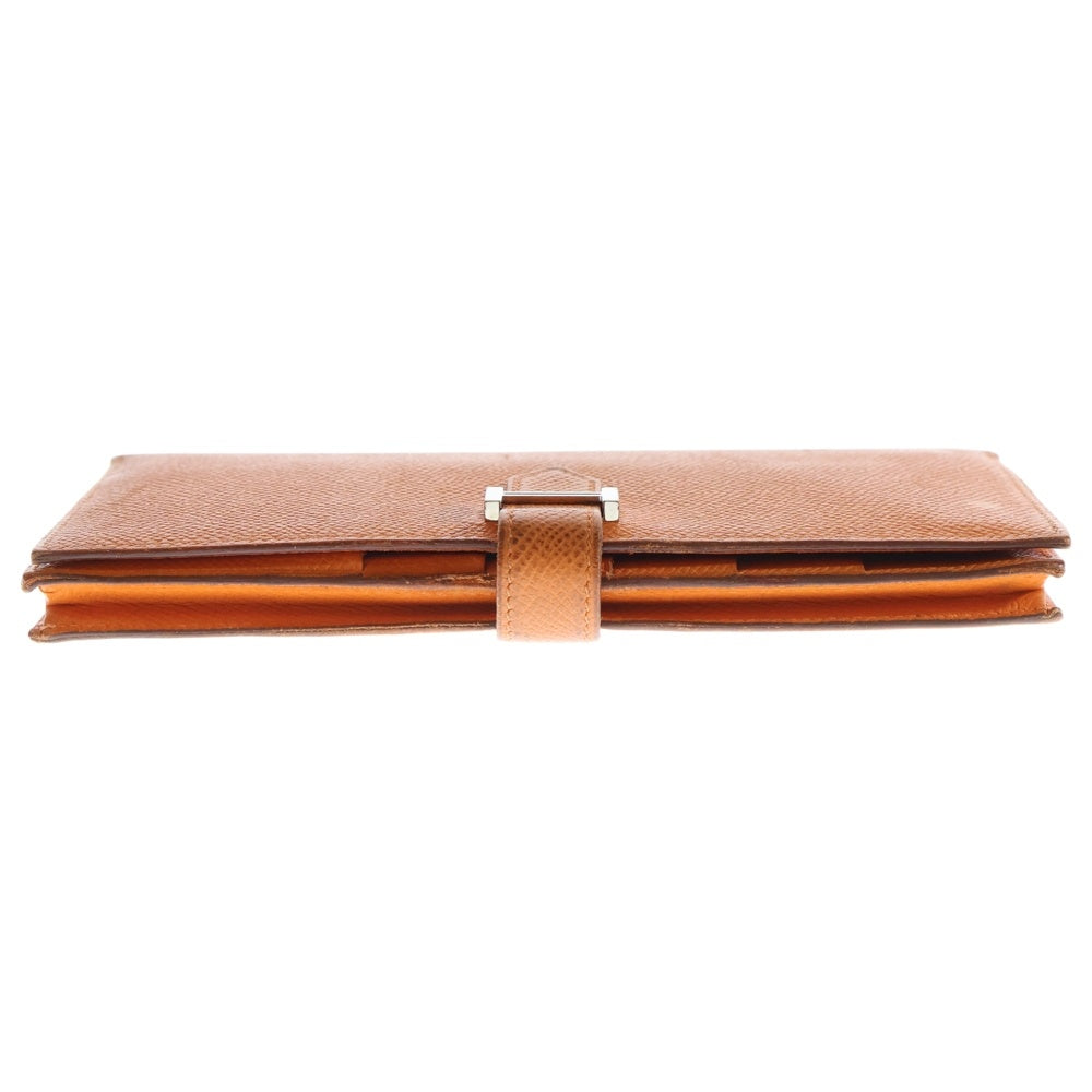 HERMES(エルメス) ベアンスフレ 二つ折り長財布 ロングウォレット カードケース オレンジ エプソン