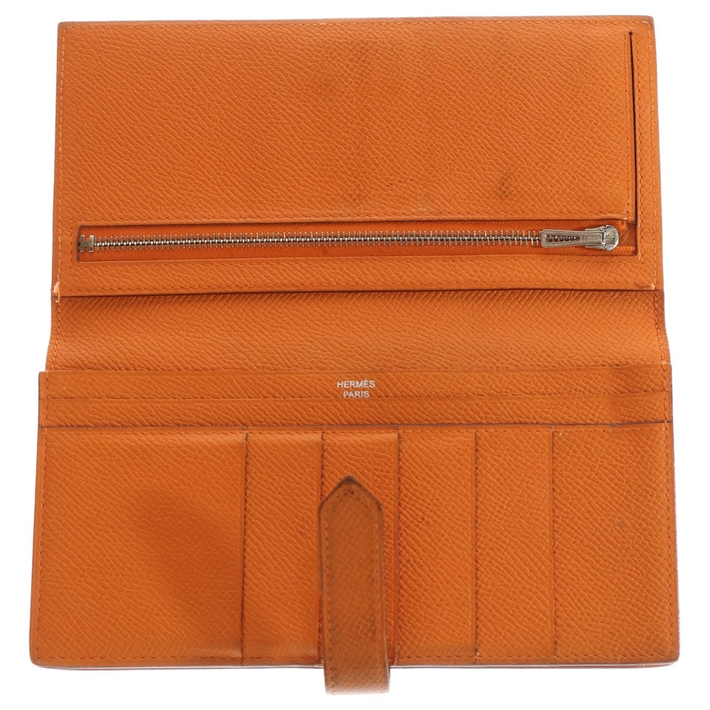 HERMES(エルメス) ベアンスフレ 二つ折り長財布 ロングウォレット カードケース オレンジ エプソン