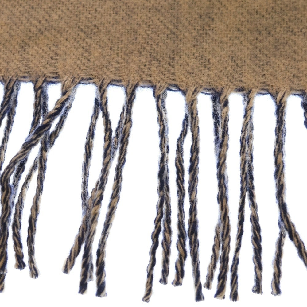 LOEWE(ロエベ) アナグラム ロゴ フリンジ マフラー アイボリー クリーム コットン×カシミヤ レディース