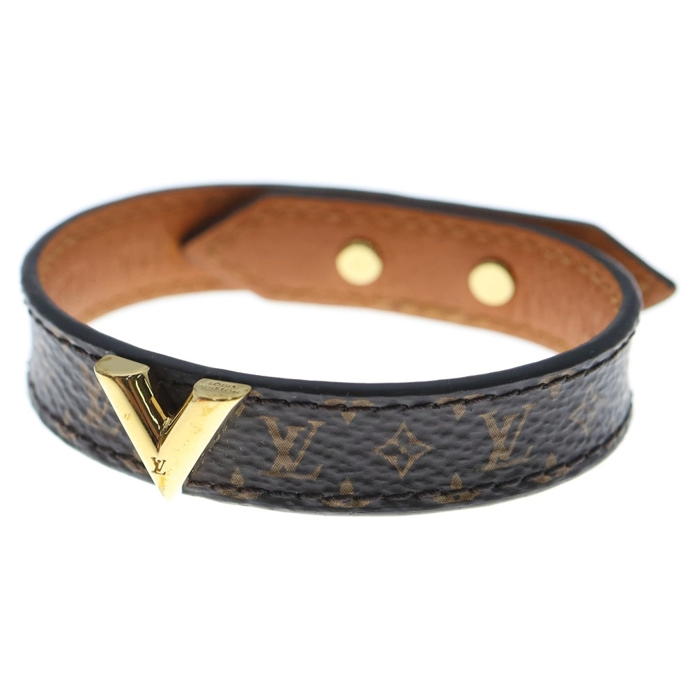 【美品】ルイヴィトン モノグラム ブレスレット ブラスレ エセンシャルVブラウン LOUIS VUITTON(ルイヴィトン) ブラスレ・エセンシャルV ブレスレット