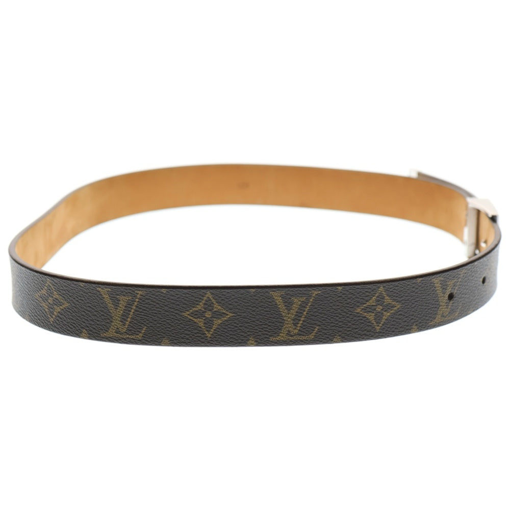 LOUIS VUITTON(ルイヴィトン) モノグラム サンチュール キャレ ベルト ブラウン PVC レザー M6801 シルバー金具