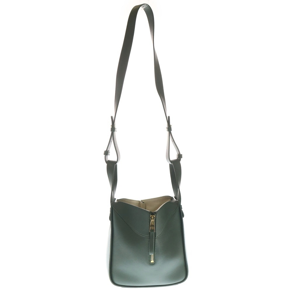 LOEWE(ロエベ) ハンモック コンパクト ショルダーバッグ グリーン レザー ゴールド金具 レディース