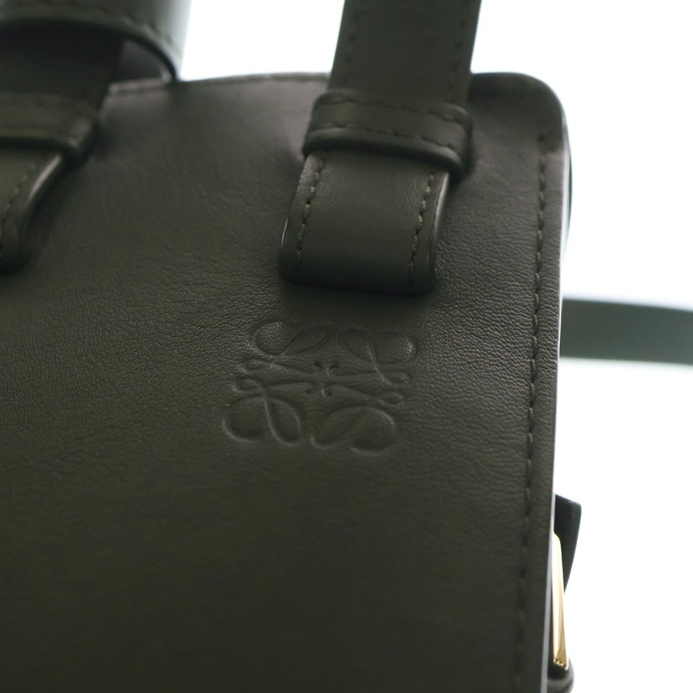 LOEWE(ロエベ) ハンモック コンパクト ショルダーバッグ グリーン レザー ゴールド金具 レディース