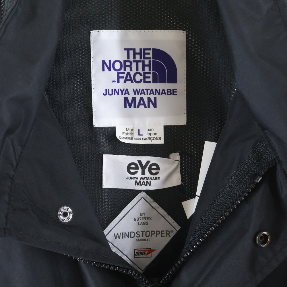 eYe COMME des GARCONS JUNYA WATANABE MAN(アイ コム デ ギャルソン ジュンヤ ワタナベ マン) 25SS ×THE NORTH FACE エステルタフタラミネート エポレット付ロゴマウンテンジャケット