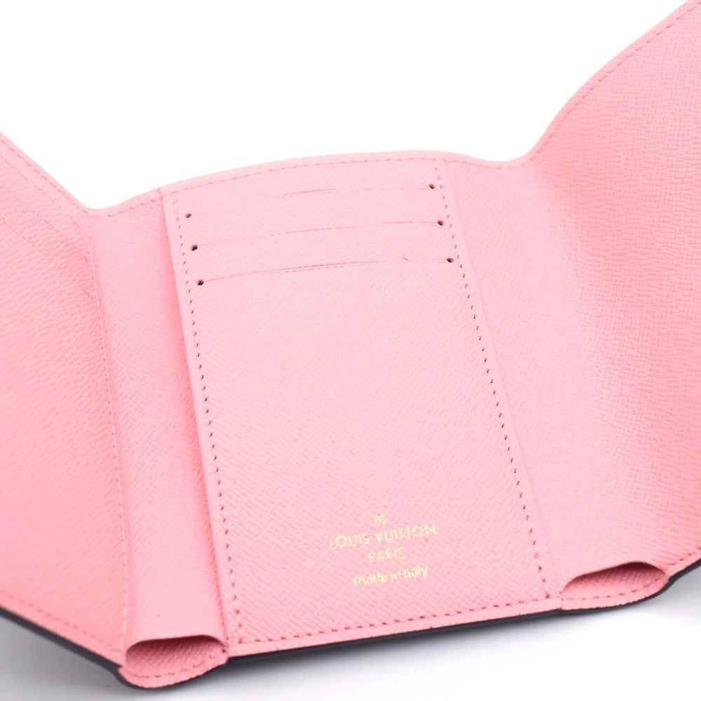 LOUIS VUITTON(ルイヴィトン) モノグラム ポルトフォイユヴィクトリーヌヴィヴィエンヌ ブラウン/ローズバレリーヌ M69754 三つ折り財布 ウォレット レディース