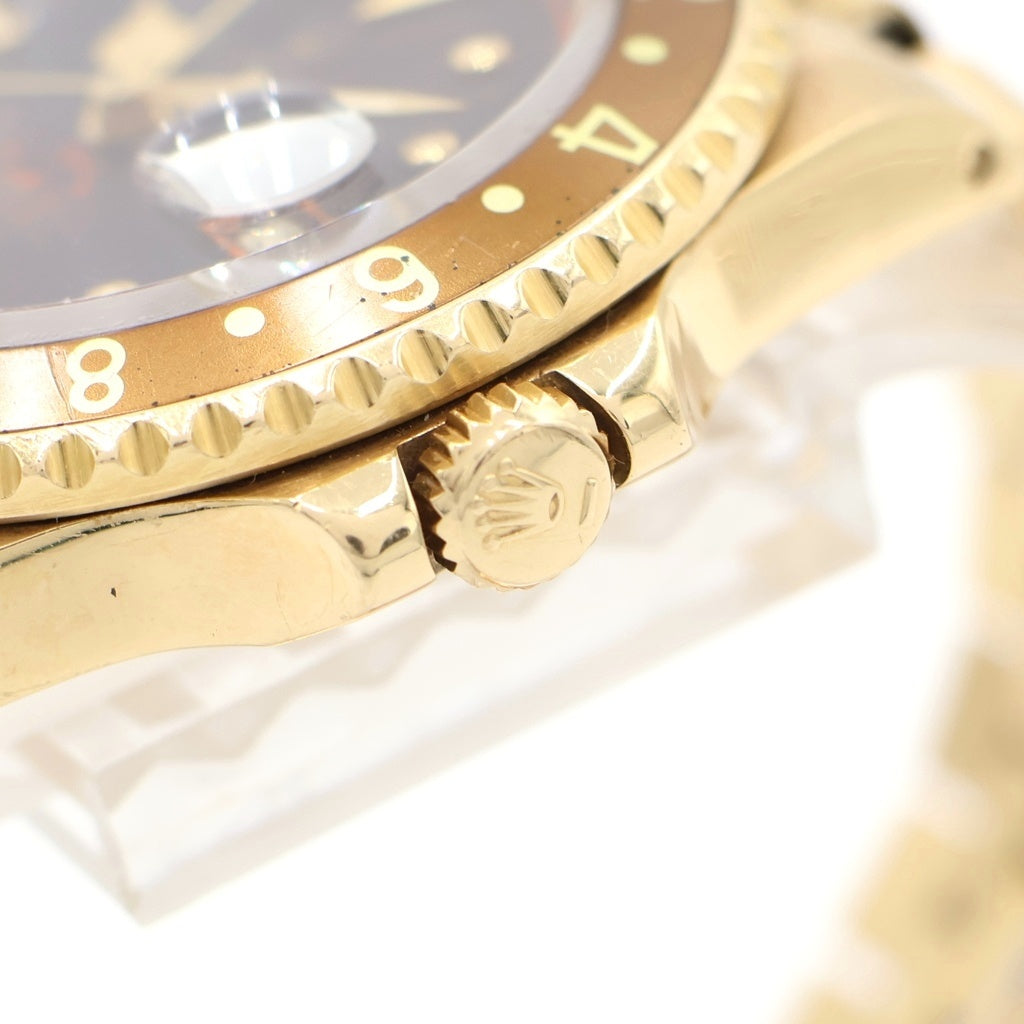 ROLEX(ロレックス) GMTマスター ブラウン文字盤 フジツボ 自動巻き 腕時計 K18YG イエローゴールド 83番台 16758