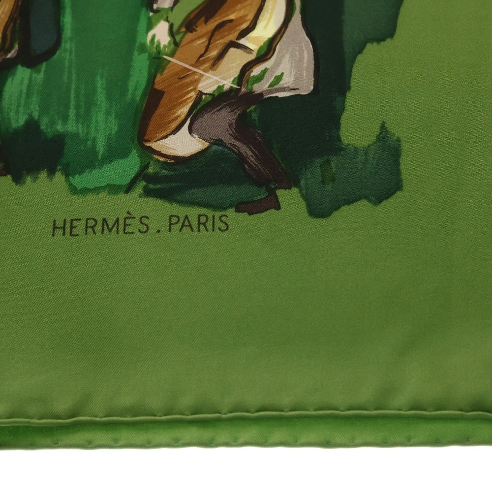 HERMES(エルメス) カレ 90 シルクスカーフ グリーン レディース