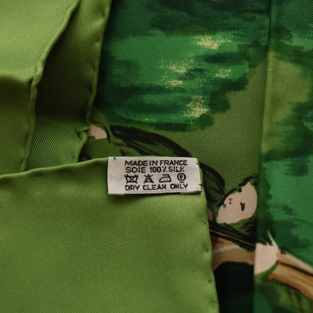 HERMES(エルメス) カレ 90 シルクスカーフ グリーン レディース