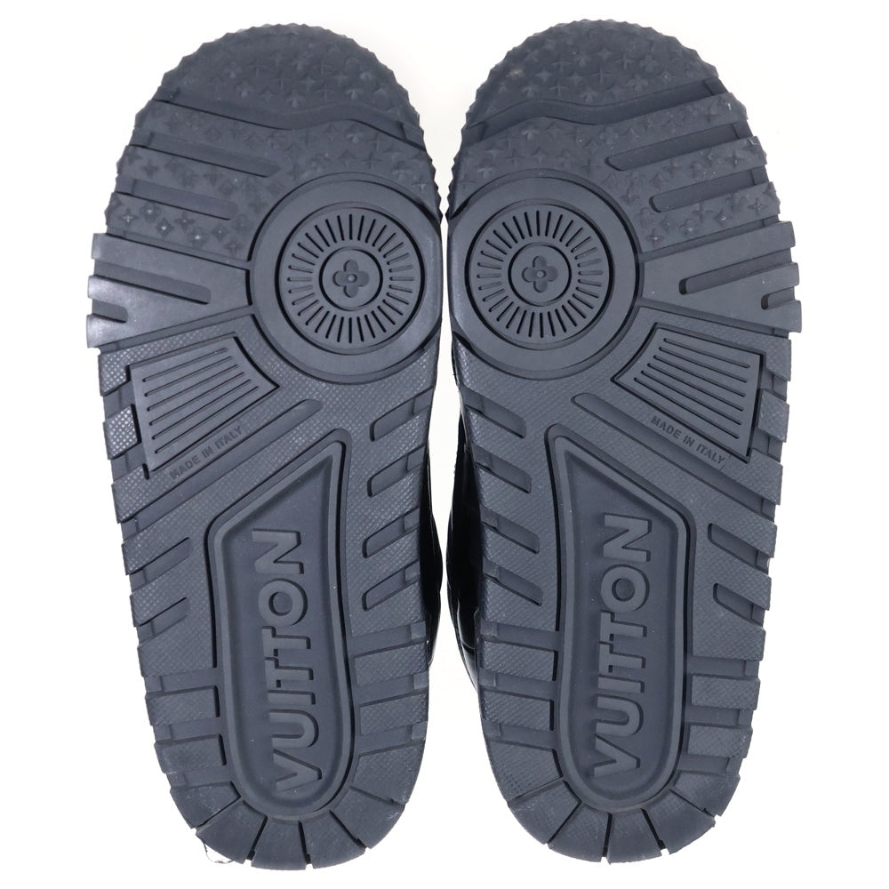 LOUIS VUITTON(ルイヴィトン) LVトレイナーマキシライン クロコ型押し レザー ローカットシューズ スニーカー ブラック