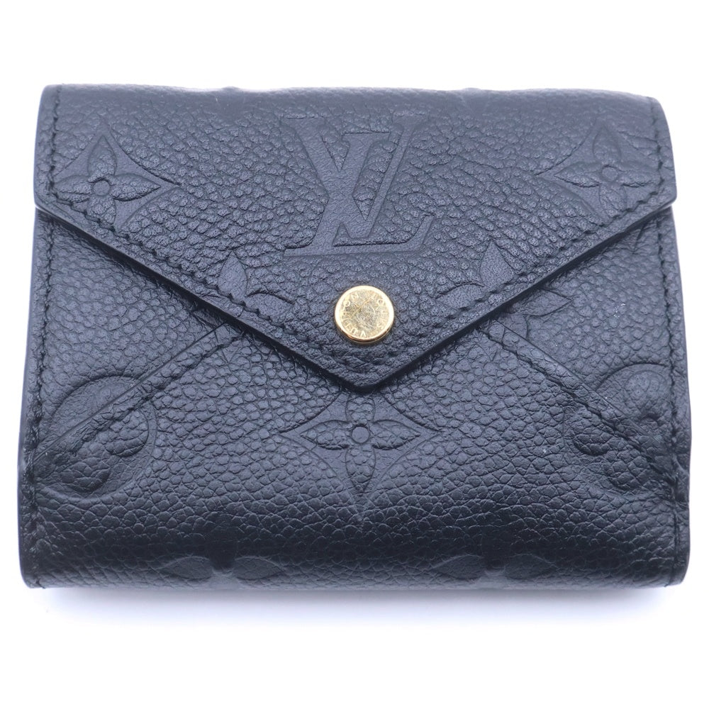LOUIS VUITTON(ルイヴィトン) モノグラムアンプラント ポルトフォイユ・セレスト コンパクトウォレット 三つ折り財布 コインケース ブラック レザー M82133 ゴールド金具