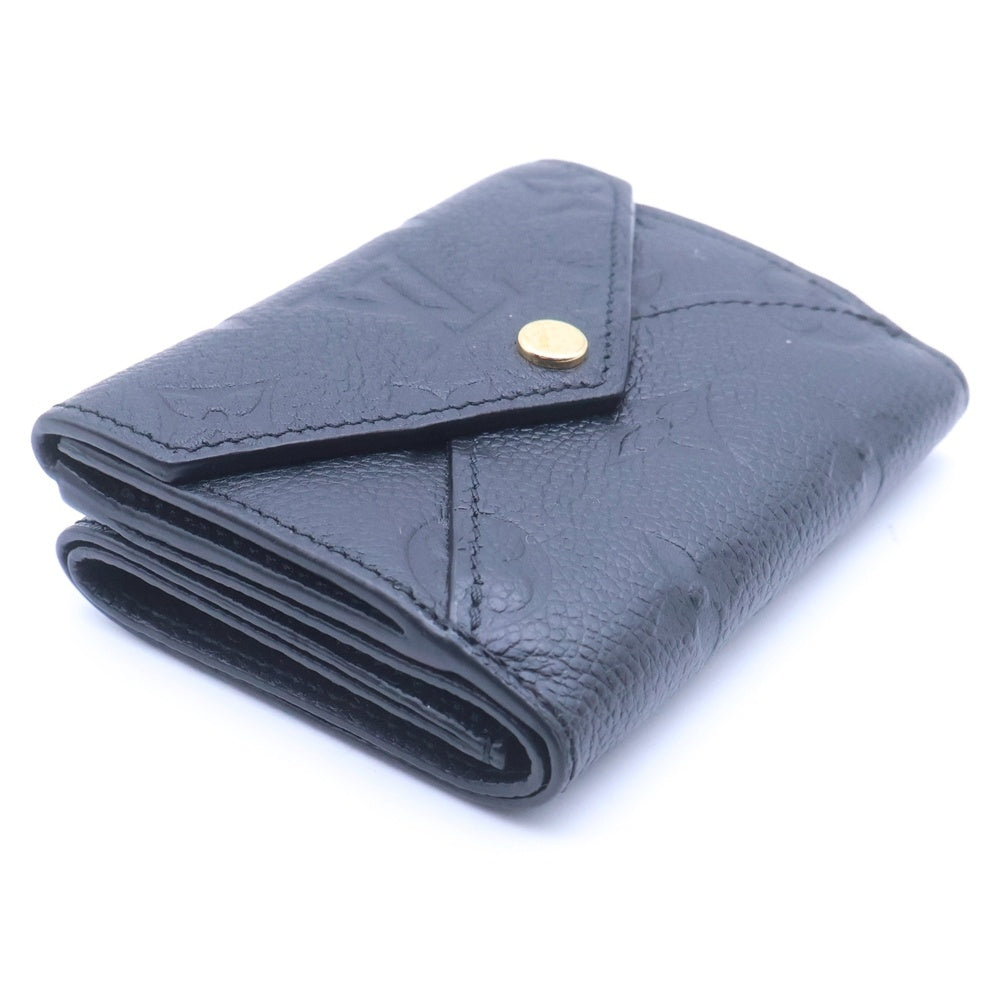 LOUIS VUITTON(ルイヴィトン) モノグラムアンプラント ポルトフォイユ・セレスト コンパクトウォレット 三つ折り財布 コインケース ブラック レザー M82133 ゴールド金具