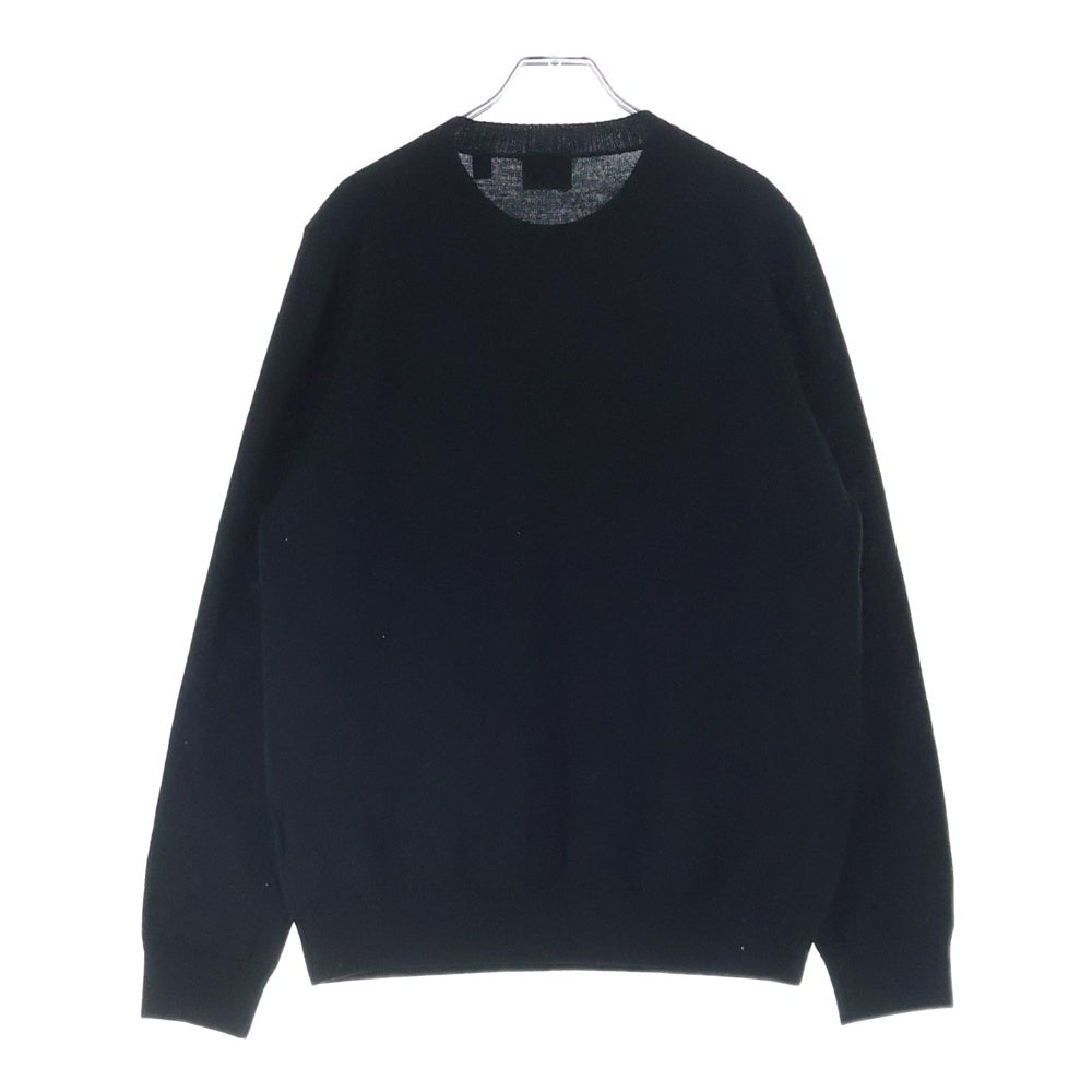 BURBERRY(バーバリー) ロゴジャガード クルーネック プルオーバー 長袖ニット セーター ブラック 8023660