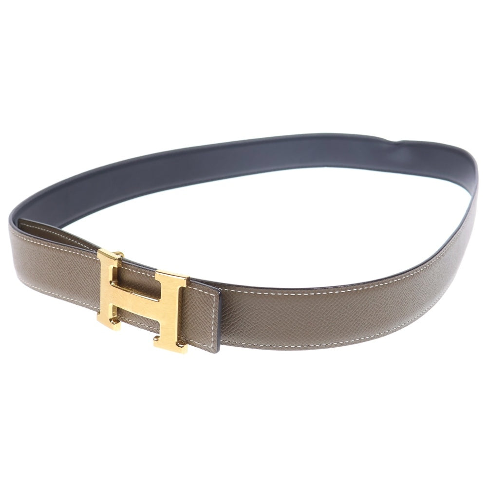 HERMES(エルメス) コンスタンス Hベルト ノワール×ブラウン トゴ ゴールド金具 T刻印 レディース