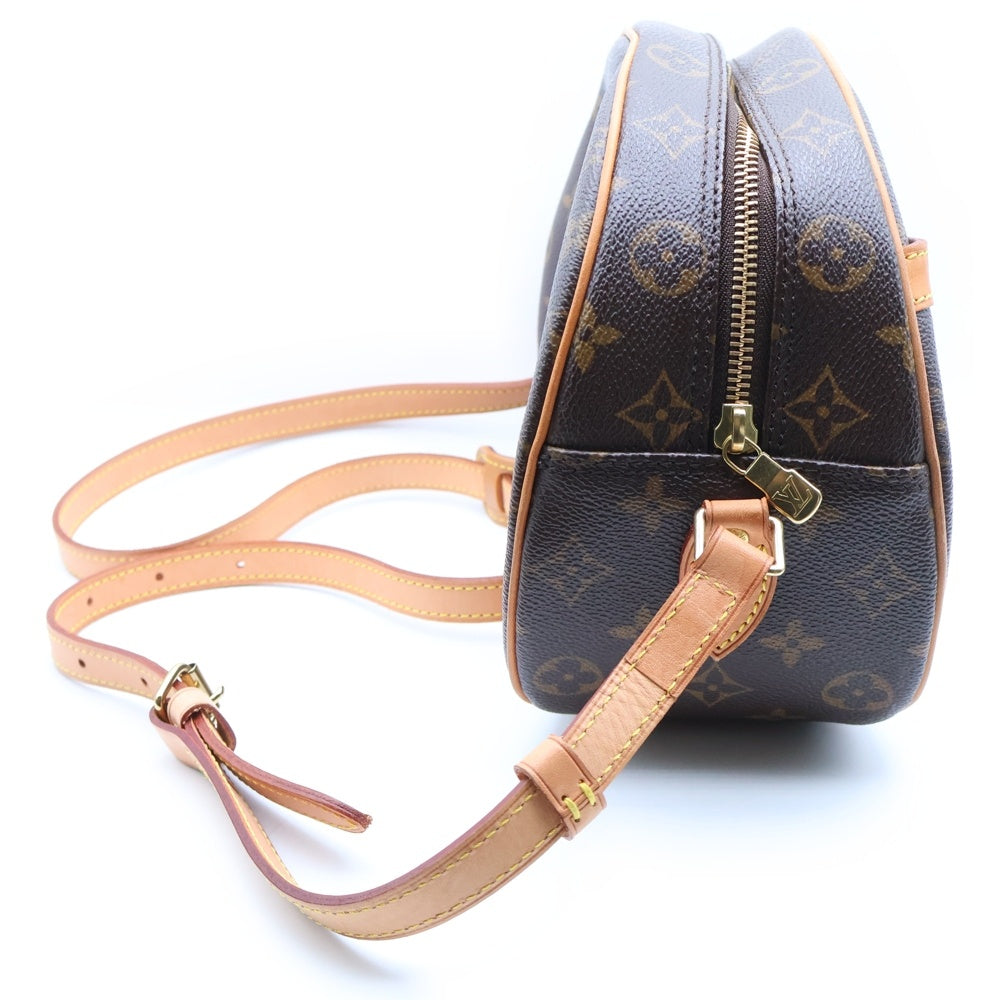 LOUIS VUITTON(ルイヴィトン) モノグラム ブロア ショルダーバッグ ショルダーポシェット ブラウン レザー×PVC M51221 ゴールド金具 レディース