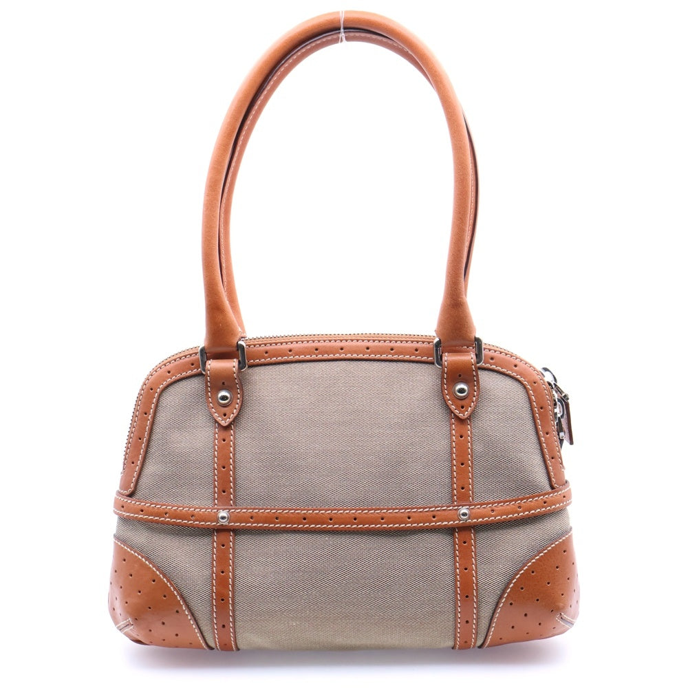 GUCCI(グッチ) GGキャンバス インターロッキングG トートバッグ ハンドバッグ ブラウン キャンバス×レザー 114882 シルバー金具 レディース