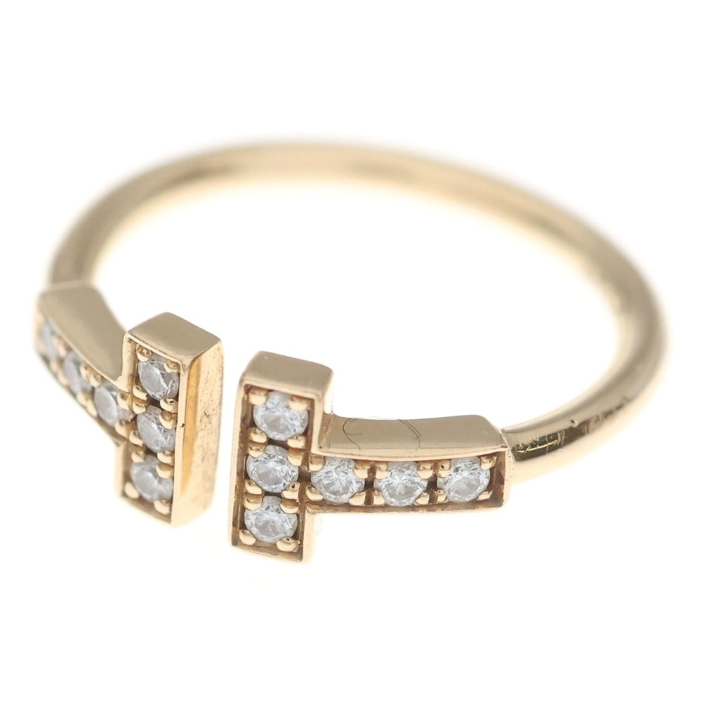 TIFFANY & Co.(ティファニー) Tワイヤー ダイヤ リング 指輪 ピンクゴールド Au750PG 2.2g レディース