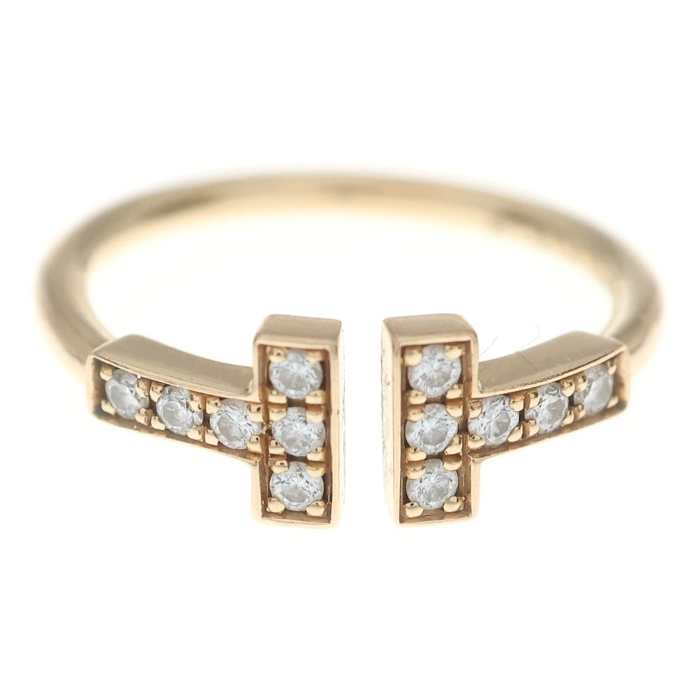 TIFFANY & Co.(ティファニー) Tワイヤー ダイヤ リング 指輪 ピンクゴールド Au750PG