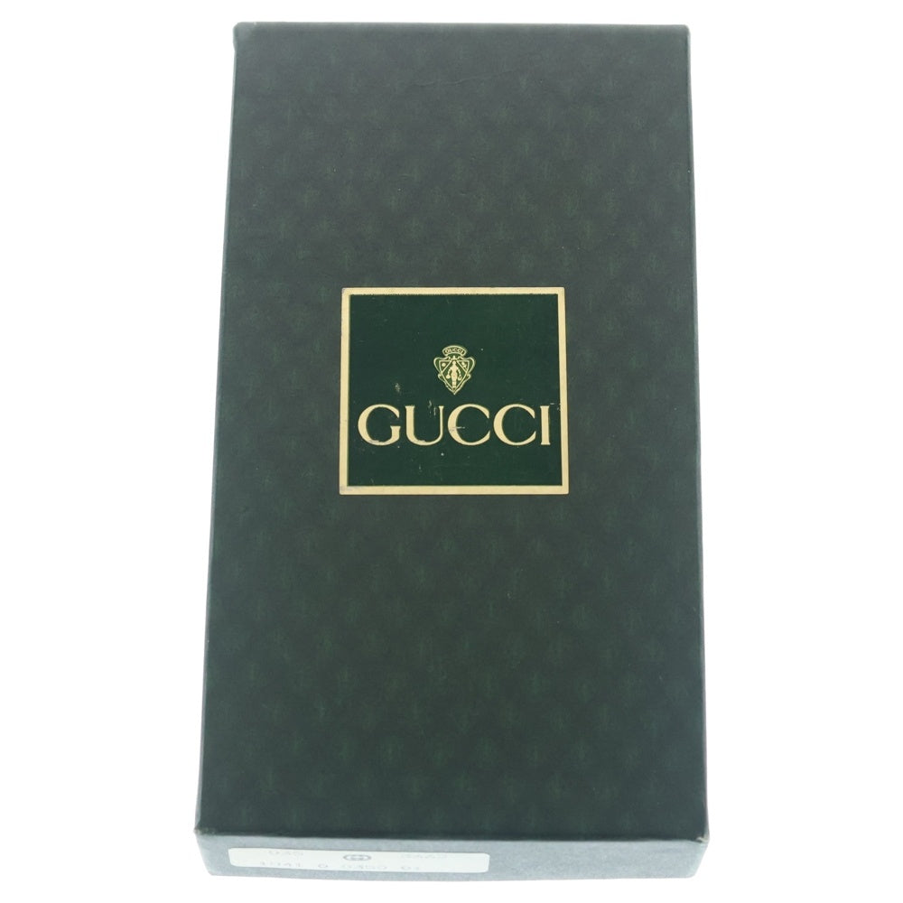 GUCCI(グッチ) ベルトクリップ 二つ折り長財布 ロングウォレット カードケース レザー ブラウン ゴールド金具 レディース