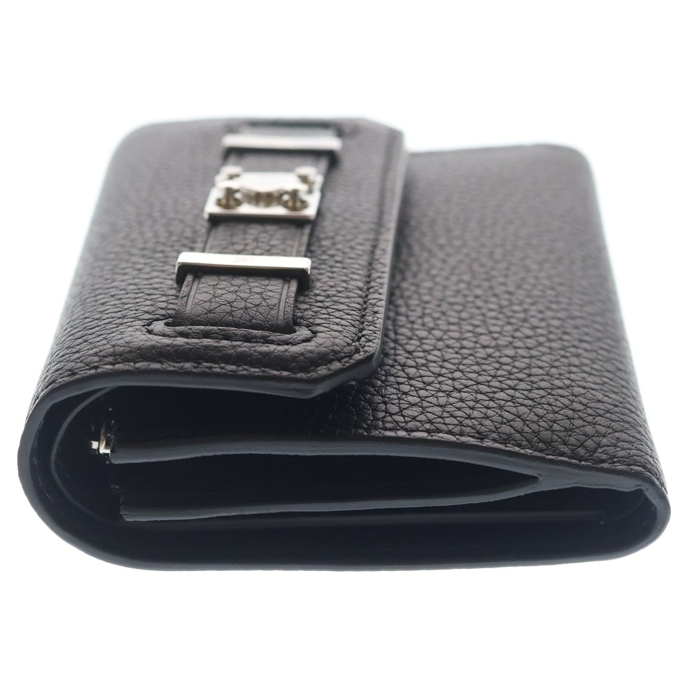 LOUIS VUITTON(ルイヴィトン) ジョルジュ ウォレット ミレジム レザー コンパクトウォレット 三つ折り財布 シルバー金具 ブラック M25965 レディース