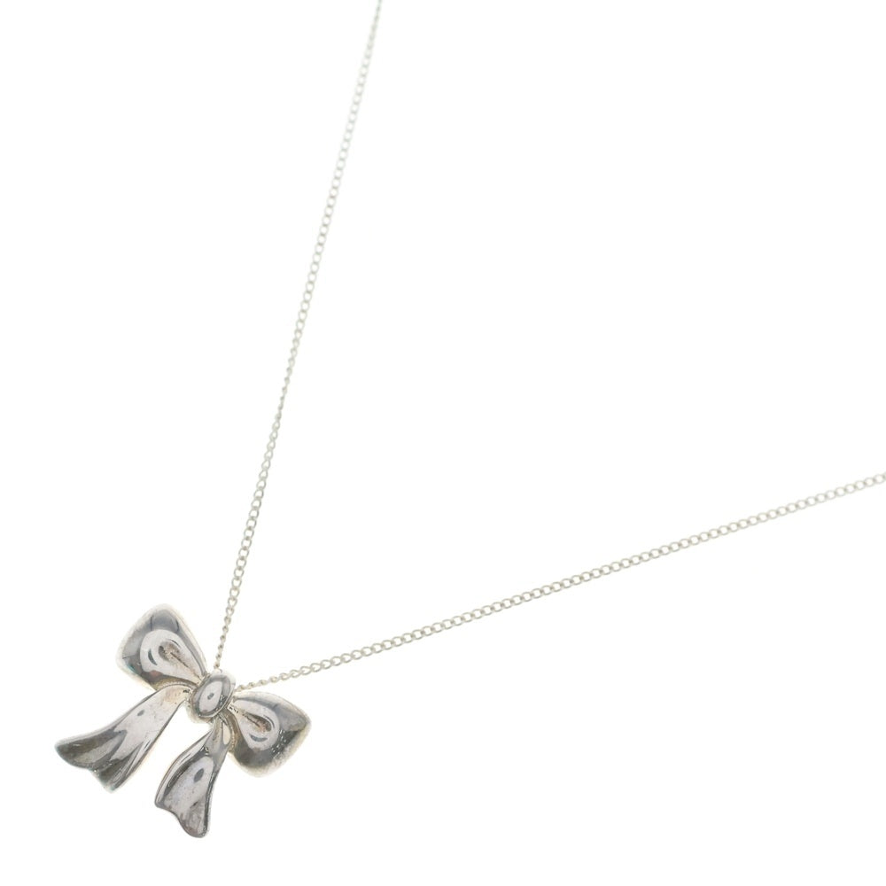 ハ*ア様 Tiffany & Co. リボンネックレス ヴィンテージ　シルバー TIFFANY & Co.(ティファニー) リボン ネックレス シルバー レディース