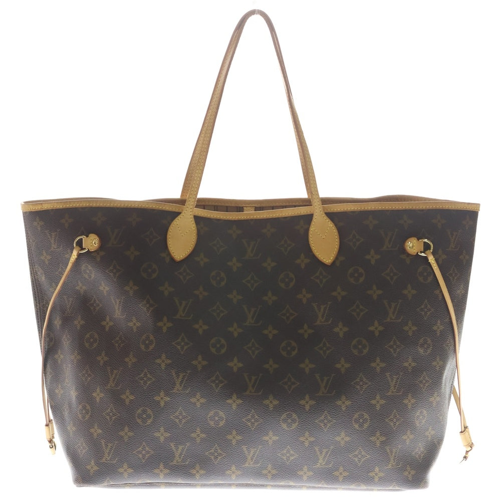 LOUIS VUITTON(ルイヴィトン) モノグラム ネヴァーフルGM トートバッグ ハンドバッグ ブラウン レザー×PVC M40157 ゴールド金具 レディース