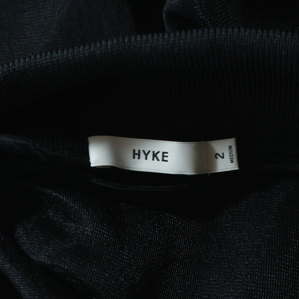 HYKE(ハイク) 26SS SHEER WEP JACKET シアー ウェップ ジップアップ ジャケット ブラック レディース 17576