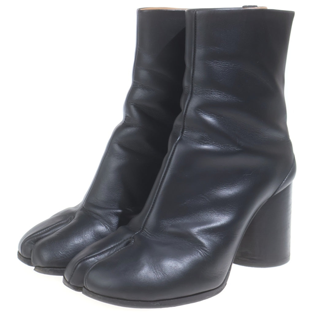 Maison Margiela(メゾンマルジェラ) TABI 足袋 タビ ヒール レザー ショートブーツ ブラック レディース