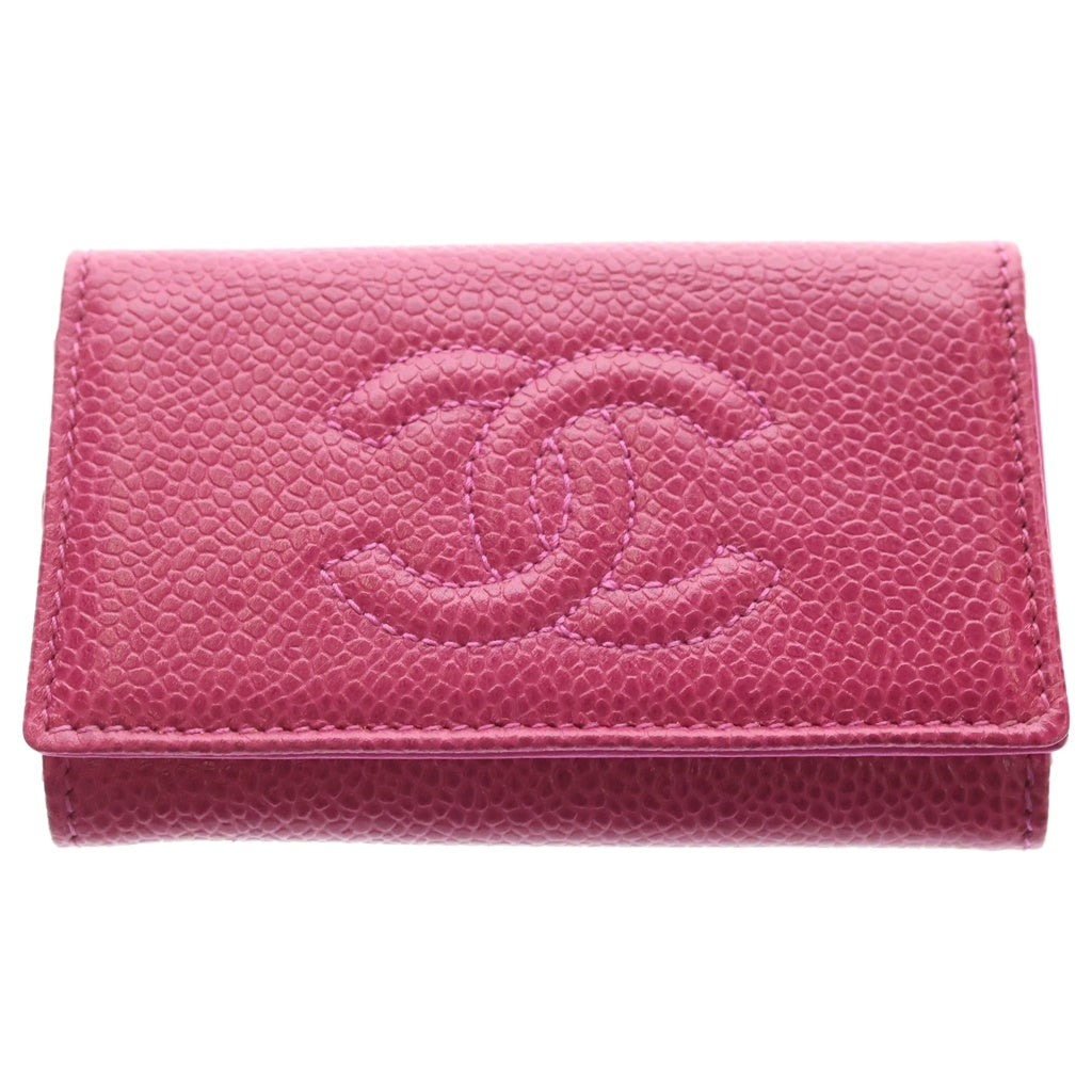 CHANEL(シャネル) ココマーク キャビアスキン レザー キーケース ピンク 3番台 レディース