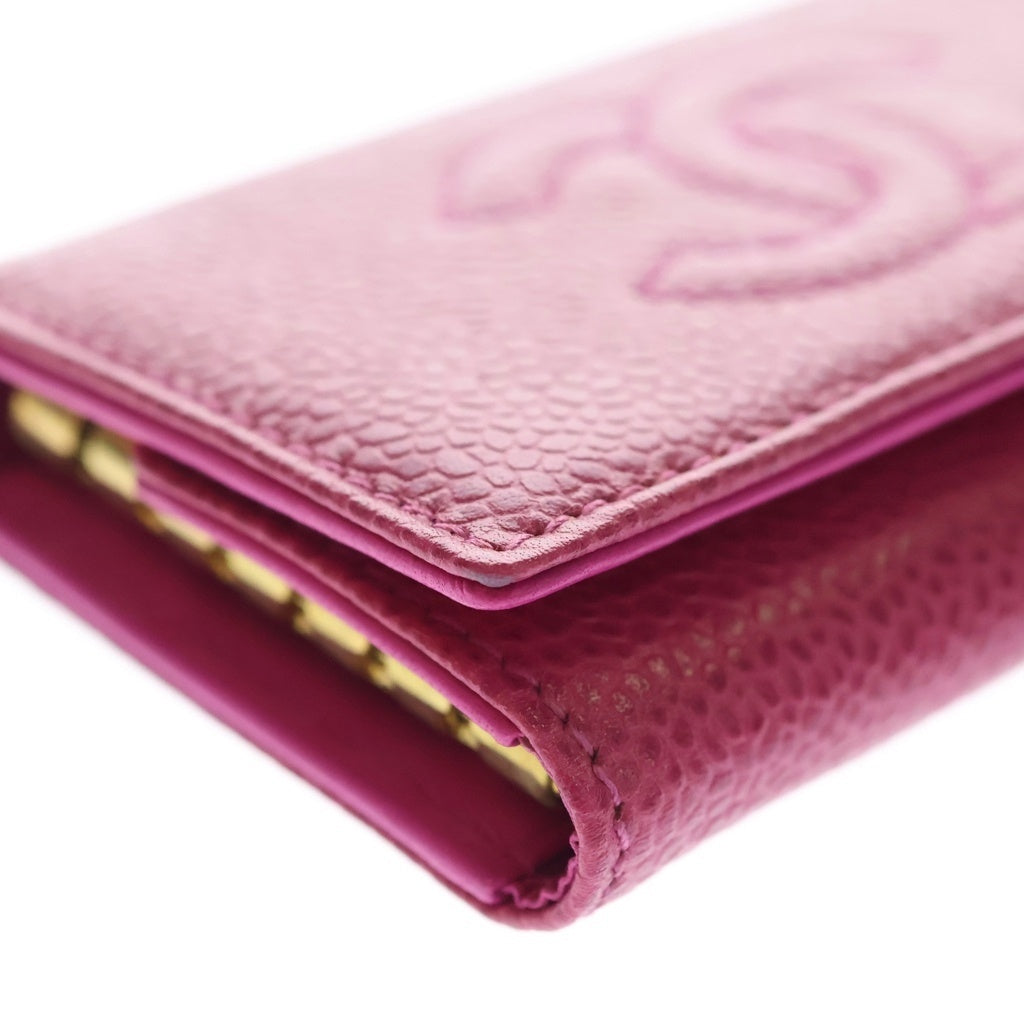 CHANEL(シャネル) ココマーク キャビアスキン レザー キーケース ピンク 3番台 レディース