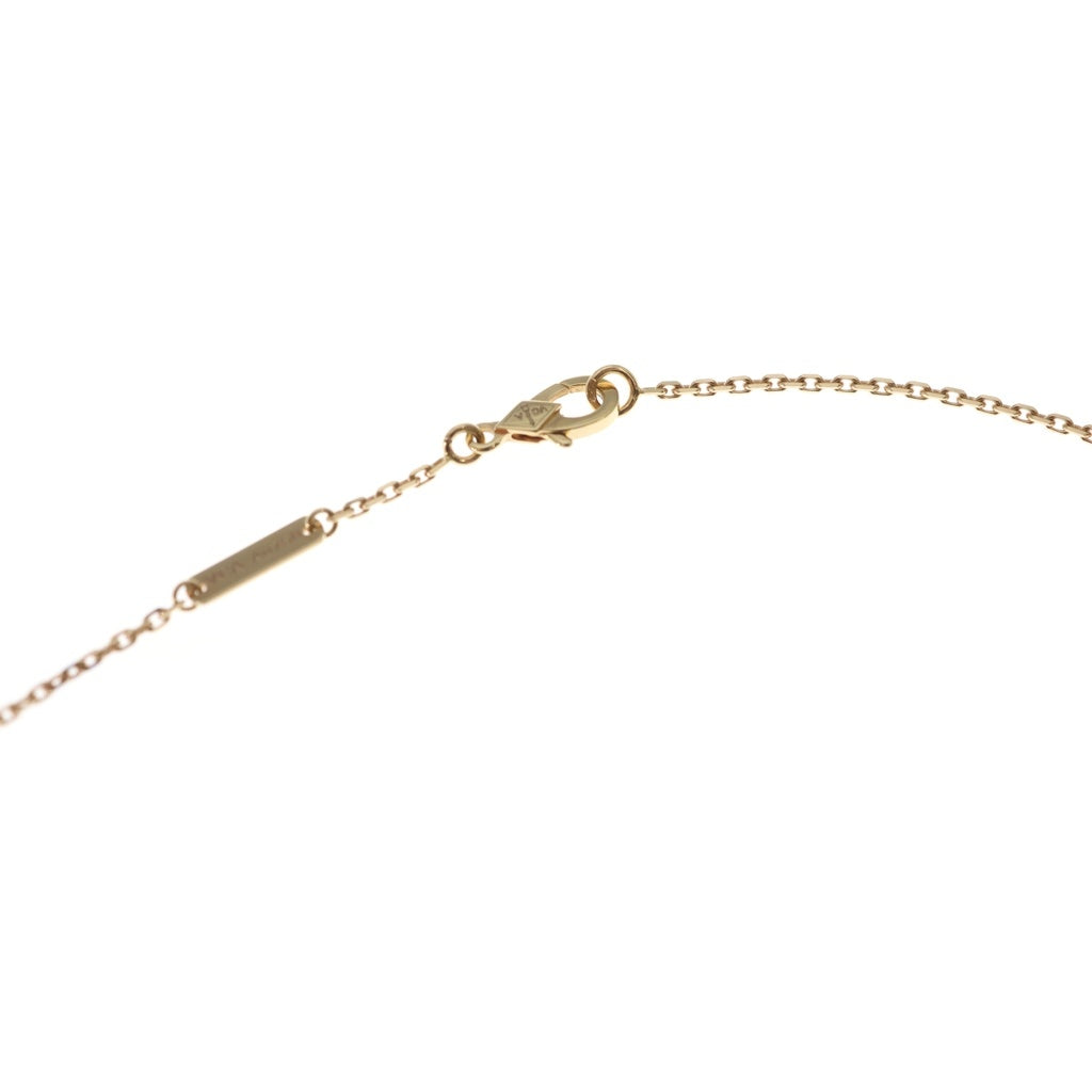 Van Cleef & Arpels(ヴァンクリーフアンドアーペル) アルハンブラ グレーマザーオブパール ネックレス ペンダント チェーン グレー×ピンクゴールド Au750PG 5.1g レディース