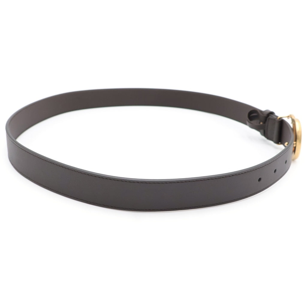 GUCCI(グッチ) ダブルG ロゴバックル レザーベルト ゴールド金具 ブラウン 414516 AP00T
