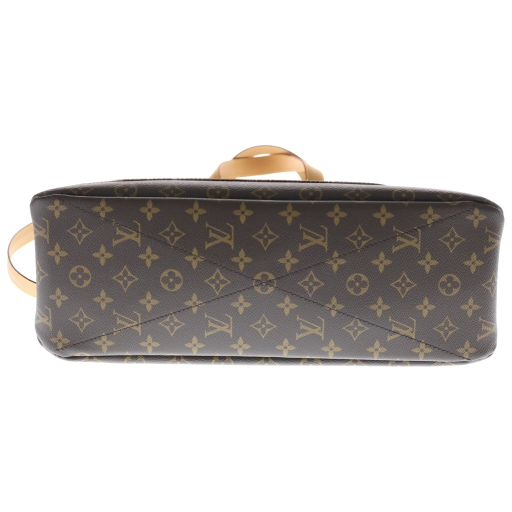 LOUIS VUITTON(ルイヴィトン) モノグラム ランドスケープ ショッパートートMM ハンドバッグ ショルダーバッグ ブラウン レザー×PVC M15274 ゴールド金具 レディース