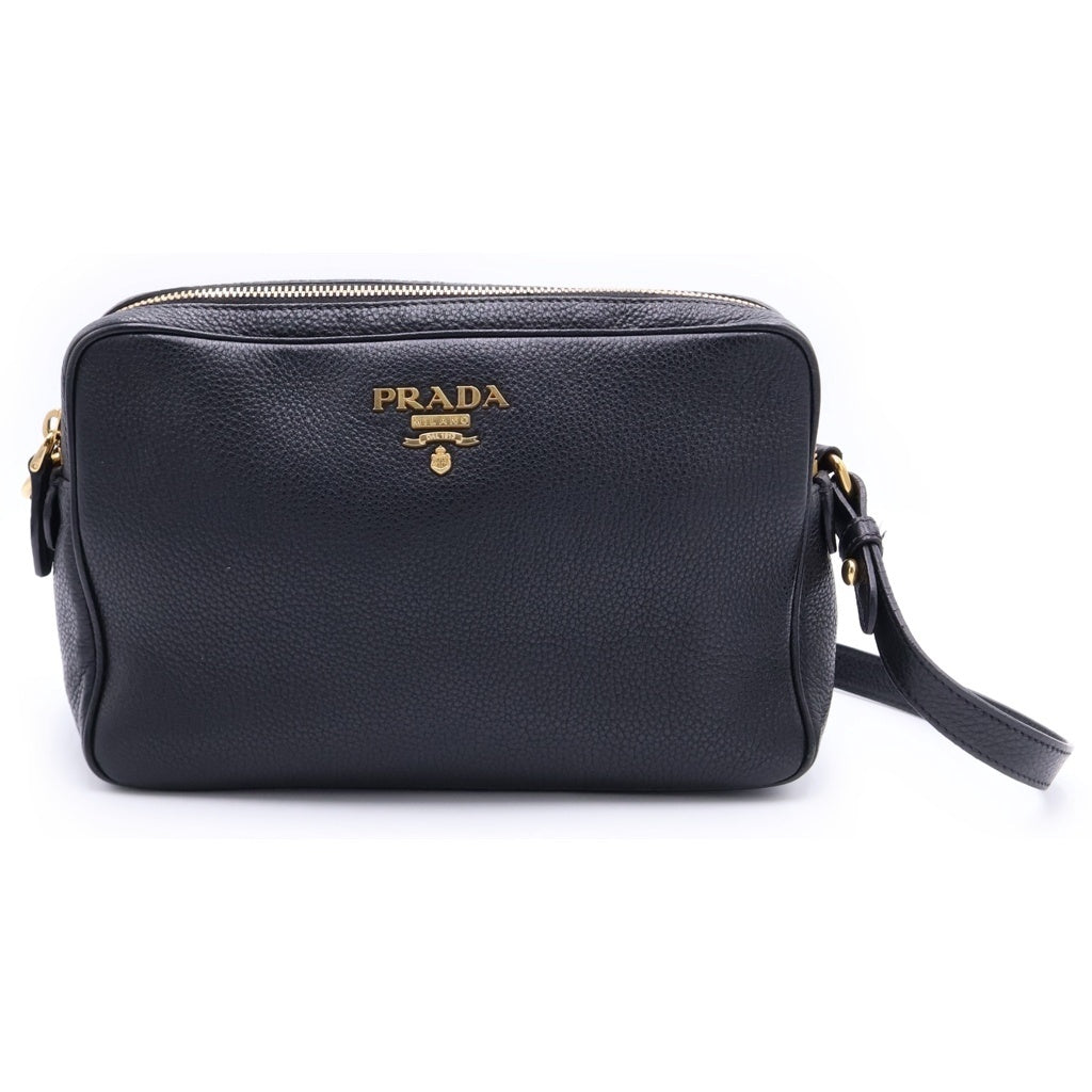PRADA(プラダ) ヴィッテロ フェニックス ショルダーバッグ ブラック レザー 1BH079 ゴールド金具