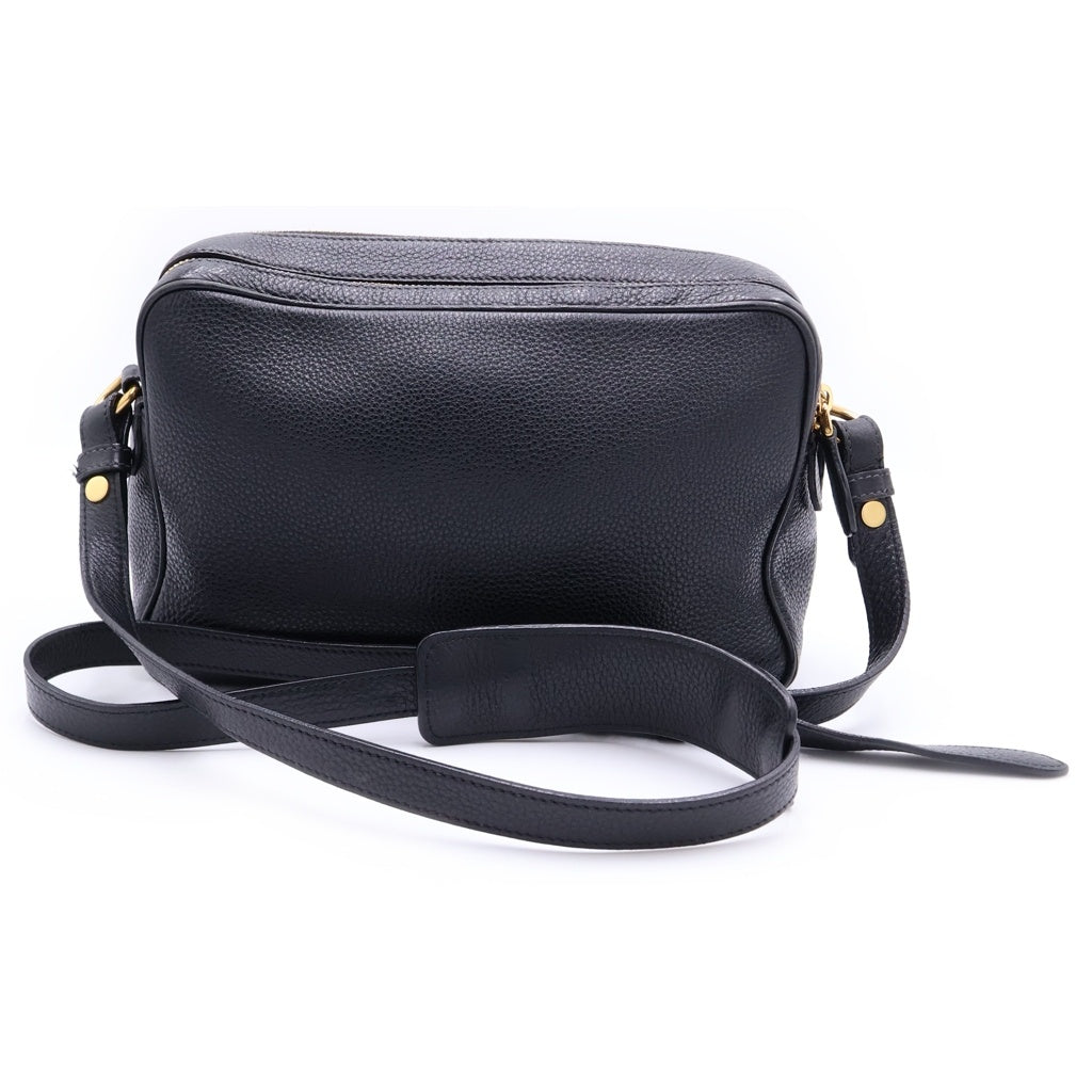 PRADA(プラダ) ヴィッテロ フェニックス ショルダーバッグ ブラック レザー 1BH079 ゴールド金具