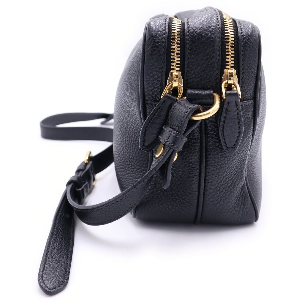 PRADA(プラダ) ヴィッテロ フェニックス ショルダーバッグ ブラック レザー 1BH079 ゴールド金具